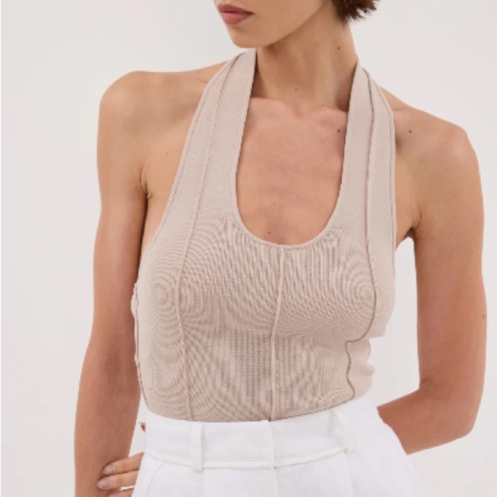 DISSH Liss Stone Halter Knit Top